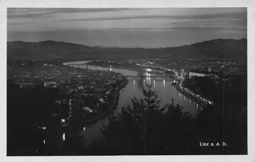 C042 Österreich, Linz Panoramablick Vintage Postkarte