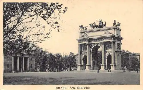 A958 Italien 1930 Milano Mailänder Friedensbogen Vintage Postkarte