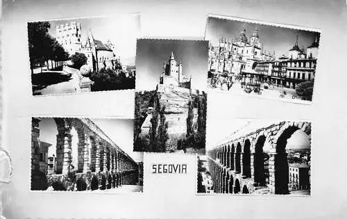 A958 Spanien 1961 Segovia Multi-View RPPC Vintage Postkarte