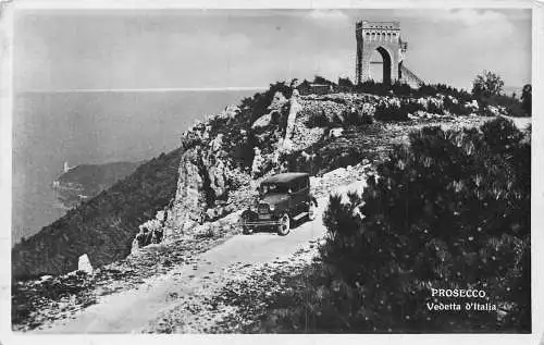A958 Italien 1936 Prosecco Vedetta d'Italia Auto RPPC Oldtimer Postkarte