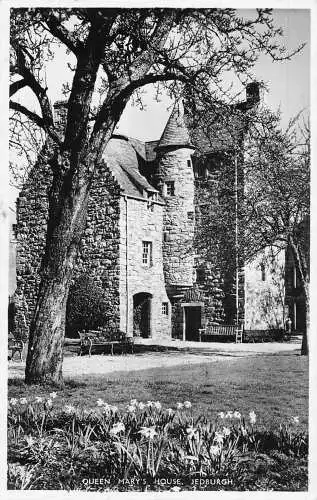 A939 Schottland Queen Mary's House Jedburgh RPPC Vintage Postkarte