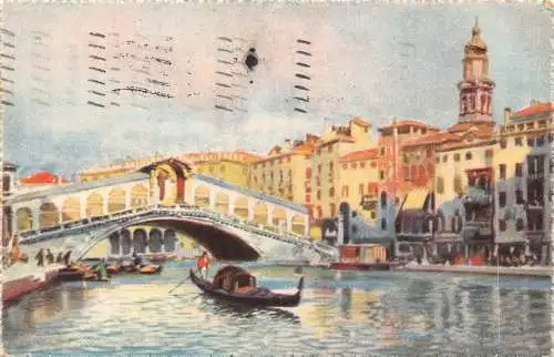 A959 Italien 1926 Venezia Venedig Ponte di Rialto Vintage Postkarte