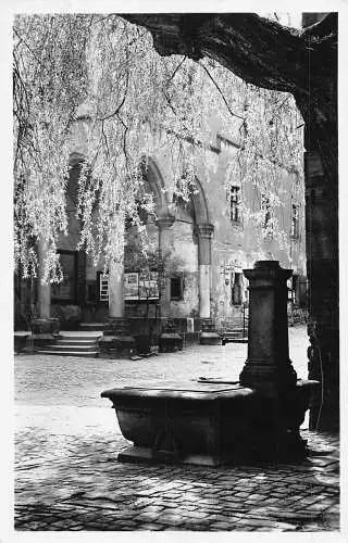 Deutschland Heidelberg Schlosshof Schlosshof RPPC Vintage Postkarte