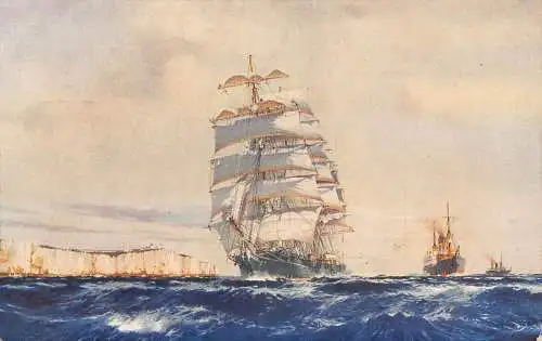 L369 Schiff Miltiaden von J Spurling Gemälde Vintage Postkarte