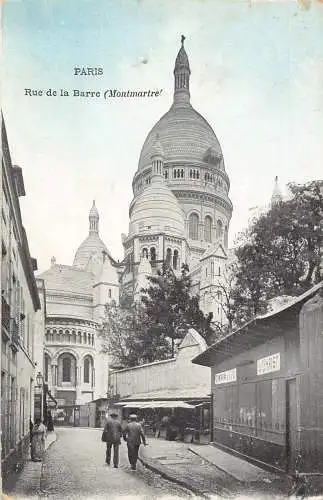 L038 Frankreich Paris Rue de la Barre Montmartre Vintage Postkarte