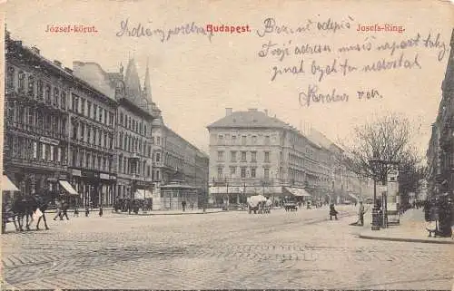 L037 Ungarn Budapest Jozsef-korut Vintage Postkarte