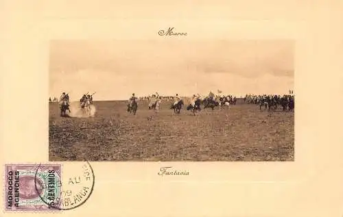 L042 Marokko 1909 Fantasie Tuareg Vintage Postkarte