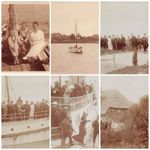 L105 Sozialgeschichte Bootsfahrt Albert Ballin Schiff 6 Postkarten