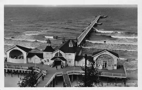 L107 Deutschland 1936 Ostseebad Sellin a. Seebrücke Rügen Echtfoto Postkarte