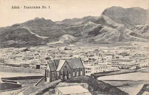 L380 Jemen Aden Panoramablick Vintage Postkarten
