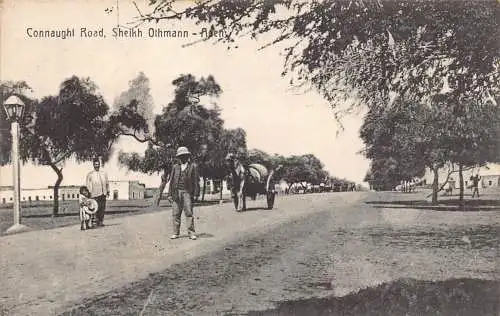 L380 Yemen Connaught Road Sheikh Othmann Pferdewagen Vintage Postkarten