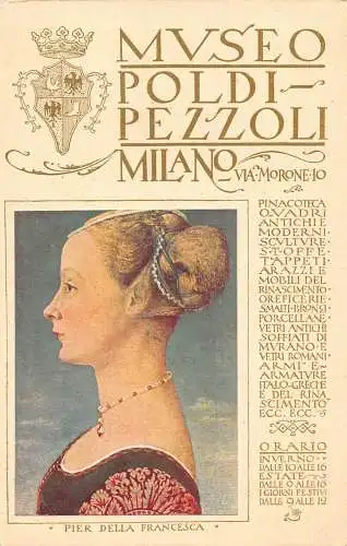 L106 Italien Museo Poldi Pezzoli Milano Postkartenformat Werbung