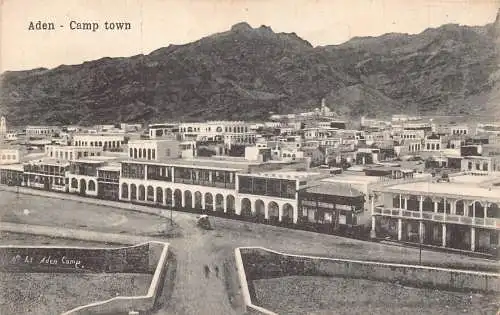 L380 Yemen Aden Camp Town Vintage Postkarten