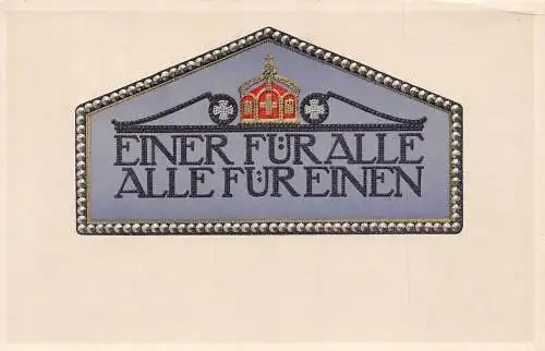 L108 Deutschland WWI Propaganda Vintage Postkarte