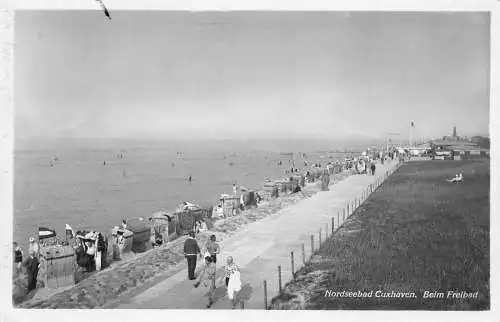 L107 Deutschland 1934 Nordseebad Cuxhaven Echtfoto Postkarte