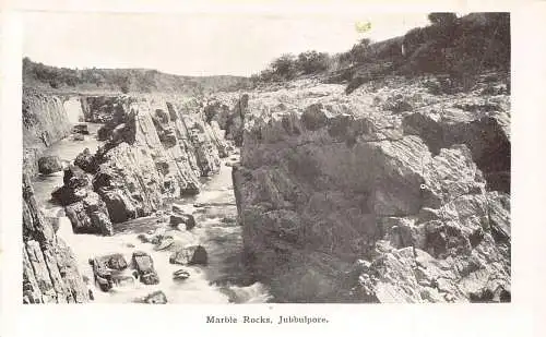 L381 Indien Marmorfelsen Jubbulpore Fluss Vintage Postkarte