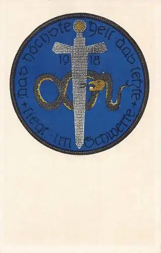 L108 Deutschland WWI Propaganda Militaria Vintage Postkarte