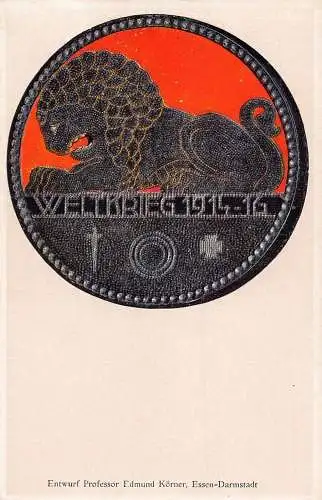 L108 Deutschland WWI Propaganda Militaria Vintage Postkarte