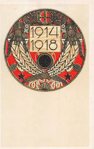 L108 Deutschland WWI Propaganda Vintage Postkarte