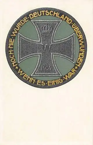 L108 Deutschland WWI Propaganda Militaria Vintage Postkarte