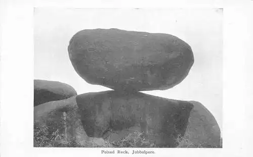 L381 Indien Poised Rock Jubbulpore Vintage Postkarte