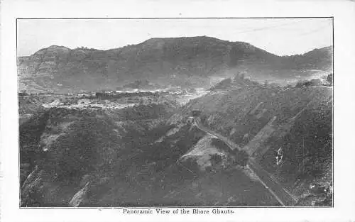 L381 Indien Panoramablick auf Bhore Ghauts Straße Vintage Postkarte