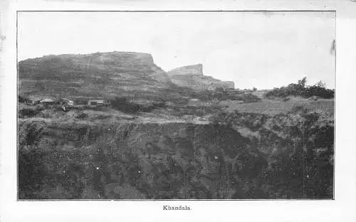 L381 Indien Khandala Felsformationen Panoramablick Vintage Postkarte