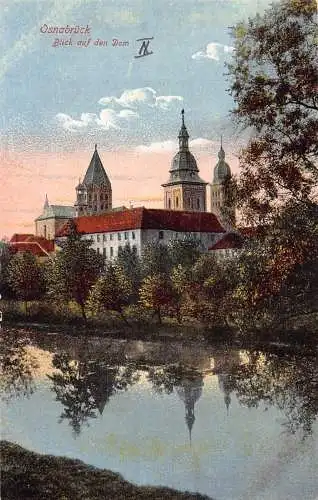 Deutschland Osnabrück Blick Dom Dom Vintage Postkarte
