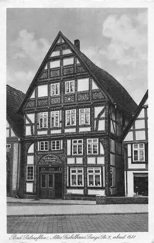 Deutschland Bad Salzuflen 1940 Langestr Altes GiebelHaus von 1621 alte Postkarte