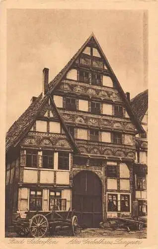 Deutschland Bad Salzuflen Altes Giebelhaus Langestr Haus Vintage Postkarte