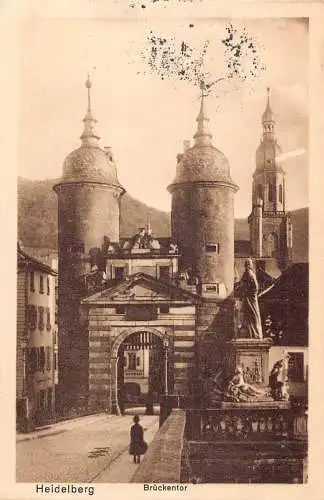Deutschland Heidelberg 1916 Brückentor Tor 1. Weltkrieg Feldpost Vintage Postkarte