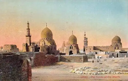 L383 Ägypten Kairo Die Gräber der Kalifs Vintage Postkarte