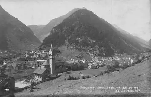 A962 Schweiz Goeschenen Gesamtansicht Gotthardtunell Vintage Postkarte