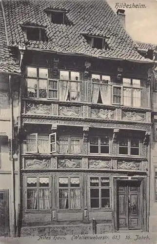 Deutschland Hildesheim Altes Haus ab 17. Jahrhundert Vintage Postkarte