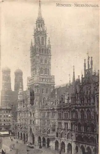 Deutschland München München Neues Rathaus Vintage Postkarte