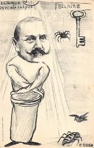 Comic Humor Karikatur Arzt Psychiater Schweizer Cuendo signierte Postkarte