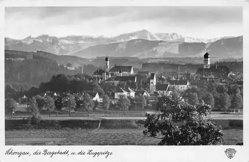 Deutschland 1939 Schongau die Bergstadt Zugspitze Berg Vintage Postkarte