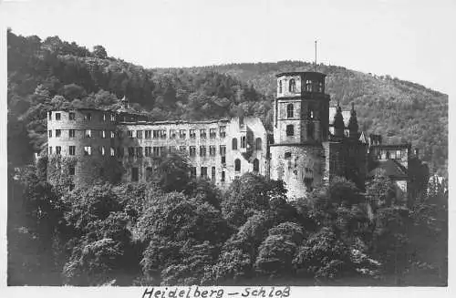 Deutschland Heidelberger Schloss RPPC Vintage Postkarte