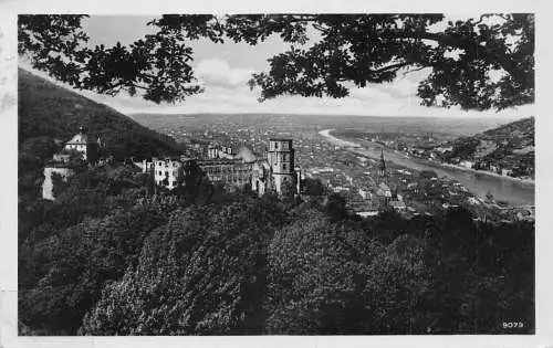 Deutschland 1931 Heidelberger Schloss und Stadt RPPC Vintage Postkarte