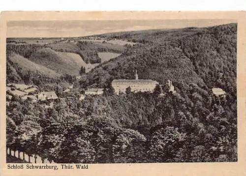 Deutschland Schloss Schwarzburg Thür Wald Vintage Postkarte