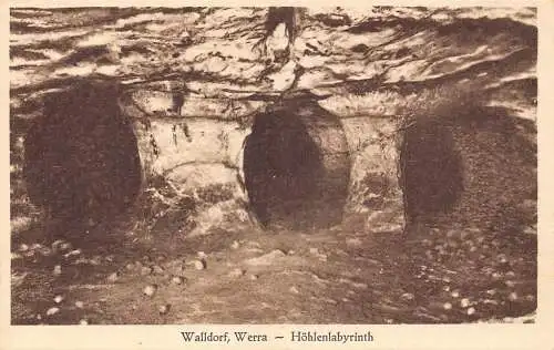 Deutschland Walldorf Werra Höhlenlabyrinth Vintage Postkarte