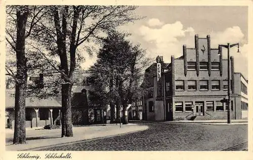 Deutschland 1940 Schleswig Schleihalle Cafe Vintage Postkarte
