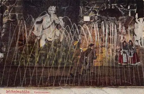 Deutschland Wilhelmshöhe Vexierwasser Brunnen Vintage Postkarte