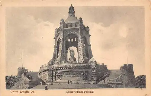 Deutschland Porta Westfalica Kaiser Wilhelm Denkmal Vintage Postkarte