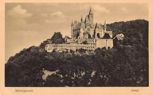 Deutschland Schloss Wernigerode Vintage Postkarte
