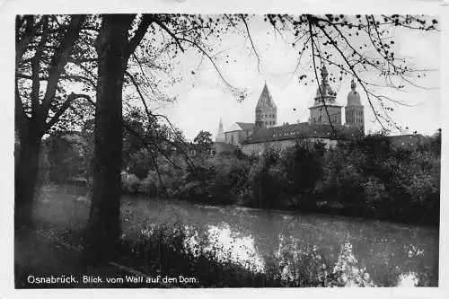 Deutschland Osnabrück Blick vom Wall auf Dom Dom RPPC Vintage Postkarte
