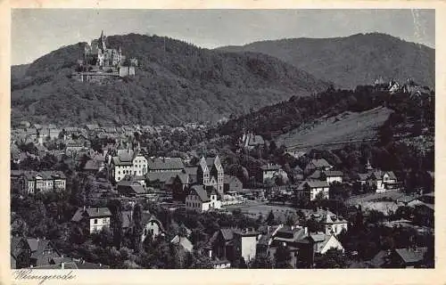 Deutschland 1938 Wernigerode Gesamtansicht Vintage Postkarte