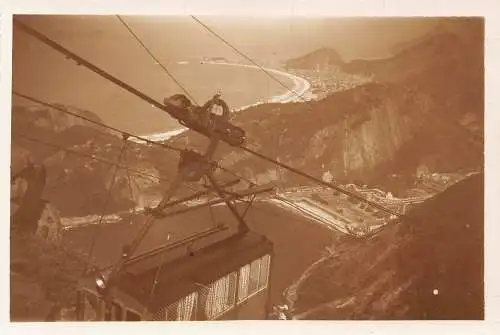 L249 Brasilien Chegada do carro ao alto do Pão de Assucar Vintage Postkarte