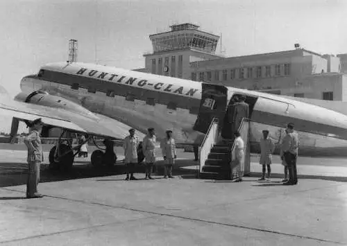 A156 Flugzeug Jagd-Clan Fluggesellschaft Menschen Einschiffung Postkarte