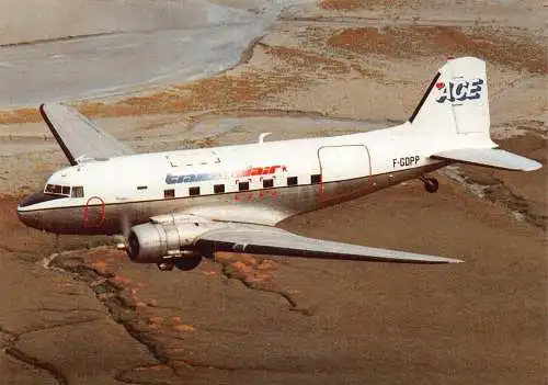 A156 Flugzeug Transvalair Airline F-GDPP c/n 9172 in Luft Postkarte